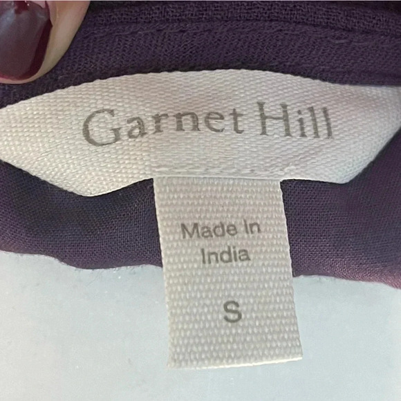 NWOT Garnet Hill Ruffle Crêpe Dress. Color Nightshade. Size Small. F/W 2023 - Picture 4 of 5